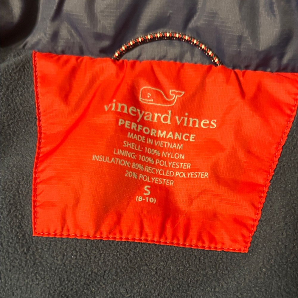 Vineyard Vines boys Red and Blue Quilted Vest - Picture 2 of 4